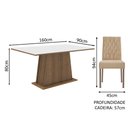 Ver imagem 3 de Conjunto Sala de Jantar Madesa Daniela Mesa Tampo de Madeira com 6 Cadeiras - Rustic/branco/imperial