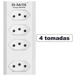 Extensão Tomada Filtro de Linha 4 Tomadas + 3 Usb Proteção e Carga Rápida 2500w - 3
