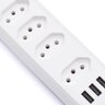 Extensão Tomada Filtro de Linha 4 Tomadas + 3 Usb Proteção e Carga Rápida 2500w - 7