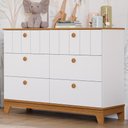 Ver imagem 1 de Cômoda Infantil Estilo Retrô 6 Gavetas 100% Mdf