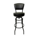 Ver imagem 3 de Banqueta Alta Bar Giratória com Encosto cor Preta Assento grosso Confortável preto Poltronas do Sul 