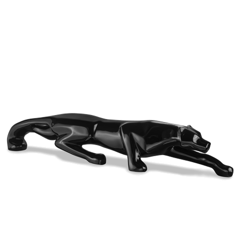 Escultura Pantera Ataque Grande, Jardim e Piscina 150 Cm:preto Brilho
