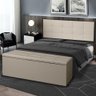 Kit Painel e Calçadeira Baú Casal 1,40m Roma Corano - Pallazio Cor Bege - 4