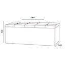 Ver imagem 5 de Kit Painel e Calçadeira Baú Casal 1,40m Roma Corano - Pallazio Cor Bege