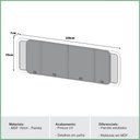 Ver imagem 3 de Cabeceira Estofada King 2,28m com Tela Natural Detalhe em Palha Dalla Costa 100% Mdf Cor:freijó com