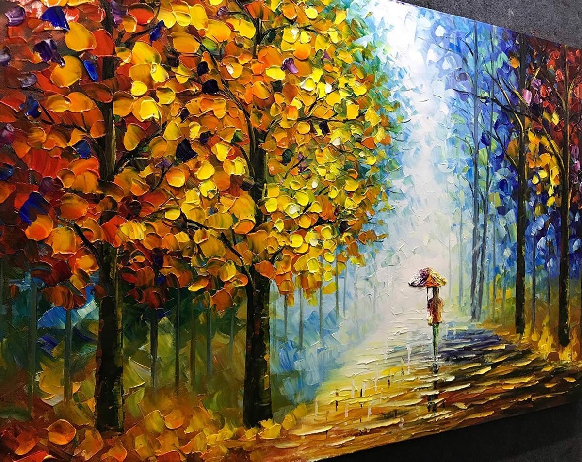 Quadro Pintura Tela moderna sol linda direção caminha 5256: 100cm (A) x 150cm (L) - 4