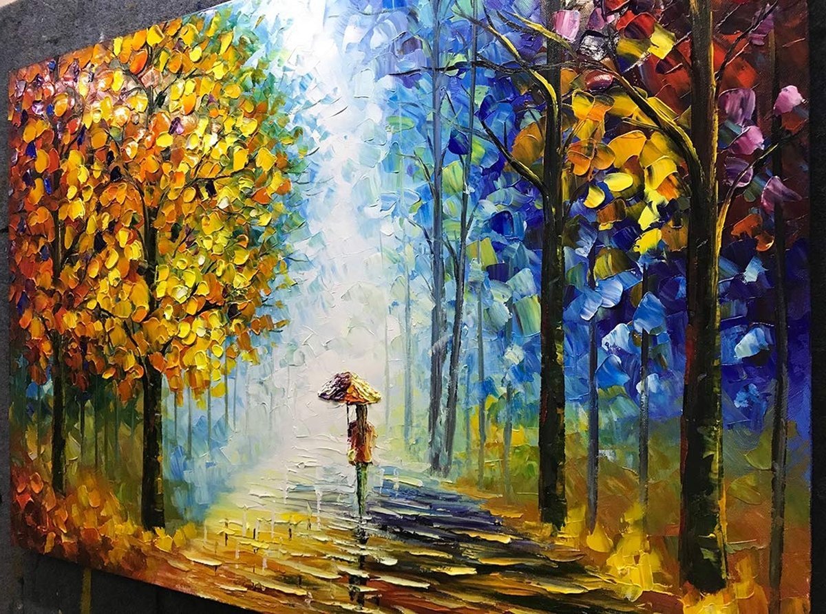Quadro Pintura Tela moderna sol linda direção caminha 5256: 100cm (A) x 150cm (L) - 3