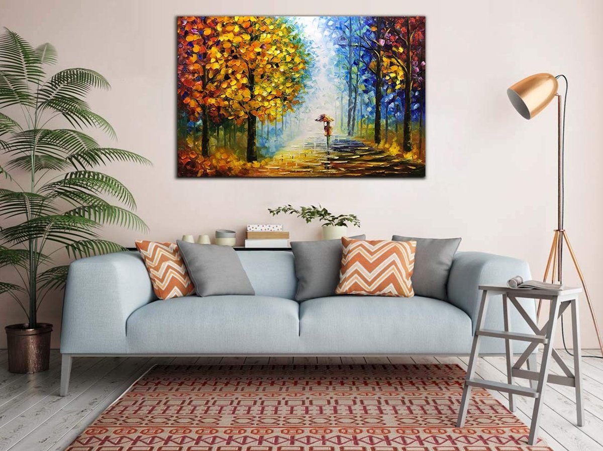 Quadro Pintura Tela moderna sol linda direção caminha 5256: 100cm (A) x 150cm (L) - 1