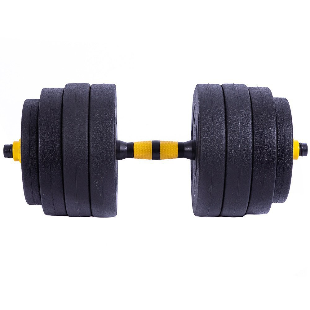 Halteres Anilha Barra Kit Musculação Peso Academia 30kg Yangfit - 4