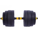 Ver imagem 3 de Halteres Anilha Barra Kit Musculação Peso Academia 30kg Yangfit