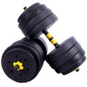 Ver imagem 2 de Halteres Anilha Barra Kit Musculação Peso Academia 30kg Yangfit