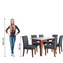 Ver imagem 6 de Conjunto Sala de Jantar Mesa Miami 1,60m 6 Cadeiras Trieste Dobuê