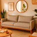 Ver imagem 5 de Sofá 3 Lugares Van Gogh Corino 2 Metros com 2 Almofadas