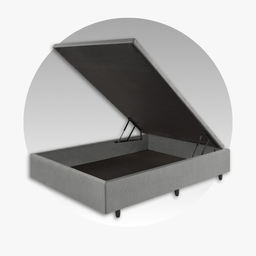 Cama Box Baú Viúva 120x203x42cm Corino Linho com Pistão a Gás - 9