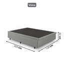 Ver imagem 4 de Cama Box Baú Viúva 120x203x42cm Corino Linho com Pistão a Gás