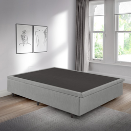 Cama Box Baú Viúva 120x203x42cm Corino Linho com Pistão a Gás - 5