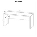 Ver imagem 4 de Escrivaninha Mesa para Escritório 74,5 x 60 x 180cm Preta