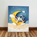Ver imagem 7 de Kit 3 Quadro Decorativo Galáxia Astronauta Infantil Criança Qualidade Premium Moderno 40x28cm