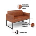 Ver imagem 7 de Sofá Namoradeira com 2 Poltronas Base Industrial Preto Marisa Corano D03 - D\'rossi Cor Nozes