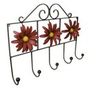 Ver imagem 1 de Cabide de Ferro Artesanal para Quarto Pendurador de Bolsa e Roupas com Flor Libertas Rosas Artesanat