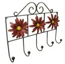 Ver imagem 1 de Cabide de Ferro Artesanal para Quarto Pendurador de Bolsa e Roupas com Flor Libertas Rosas Artesanat