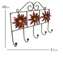 Ver imagem 2 de Cabide de Ferro Artesanal para Quarto Pendurador de Bolsa e Roupas com Flor Libertas Rosas Artesanat