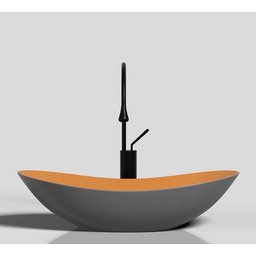 Cuba Apoio Evier Milano Matte Orange Gray Lavabo Banheiro - 2