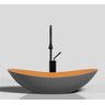 Cuba Apoio Evier Milano Matte Orange Gray Lavabo Banheiro - 2