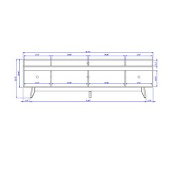 Rack para TV até 75 Polegadas Clint ST (220cm) - Off White/Natural - 8