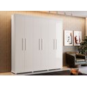 Ver imagem 1 de Guarda Roupas 2,10 MDF 6 Portas Milão Fenix Branco