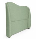 Ver imagem 5 de Cabeceira Cama Casal Queen Size Petala 160cm Orgânica Curva Bouclê Verde -Vimont Moveis