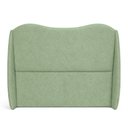 Ver imagem 3 de Cabeceira Cama Casal Queen Size Petala 160cm Orgânica Curva Bouclê Verde -Vimont Moveis