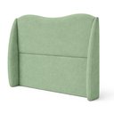 Ver imagem 4 de Cabeceira Cama Casal Queen Size Petala 160cm Orgânica Curva Bouclê Verde -Vimont Moveis