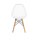 Ver imagem 3 de Mesa Eames Preta 90cm com 4 Cadeiras Polipropileno Kaila Brancas para Jantar