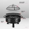 Lareira Fire Pit Portátil Externa Jardim Desmontável Redonda - 4