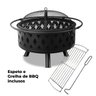 Lareira Fire Pit Portátil Externa Jardim Desmontável Redonda - 3