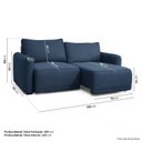 Ver imagem 4 de Sofá Retrátil 190cm Mellow CabeCasa MadeiraOriginals Linho Azul
