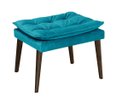 Ver imagem 1 de Puff Banqueta Decorativa Para Sala E Quarto Opala Suede Azul -LM DECOR