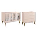 Ver imagem 2 de Quarto de Bebê Berço + Cômoda 3 Gavetas Rosa Theo Madeira