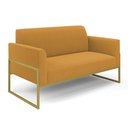Ver imagem 1 de Sofá 2 Lugares Namoradeira Industrial Alta Dourado Marisa Bouclê Mostarda D03 - D’Rossi