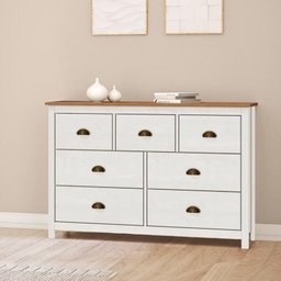 Comoda 7 Gavetas Branco/freijó Topázio - Fn - 2