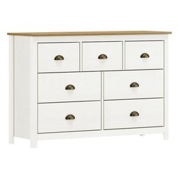 Comoda 7 Gavetas Branco/freijó Topázio - Fn - 1