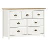 Comoda 7 Gavetas Branco/freijó Topázio - Fn - 1