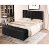 Recamier Baú Milão 130 Cm Para Cama Casal Cor Preto - 3