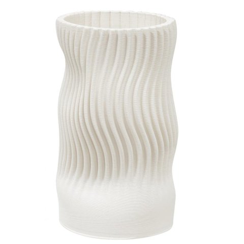 Vaso Decorativo Ceramica 3d (branco) Torcido 30cm