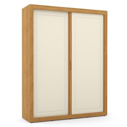 Dormitório Tutto New 2 Portas, Cômoda 1 Porta e Berço Off White/freijó com Capitonê e Colchão - 2