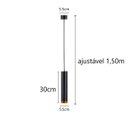 Ver imagem 3 de Pendente Tubo 30cm P/ Bancada Mesa Cozinha Gourmet