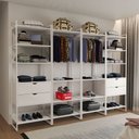 Ver imagem 1 de Quatro Modulos para Closet Industrial Ferro Branco Tampo Branco