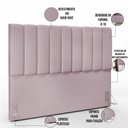 Ver imagem 6 de Kit Cabeceira Cama Box Casal Queen 160cm com Calçadeira Baú Dália W01 Suede Rosê - Lyam Decor