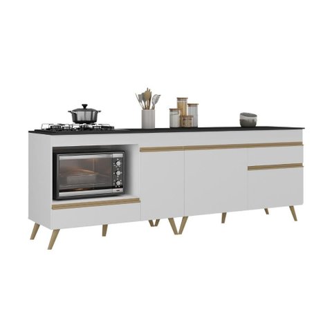 Kit Balcão Cozinha para Cooktop/forno 105cm e Balcão 120cm Veneza Multimóveis Mp2289